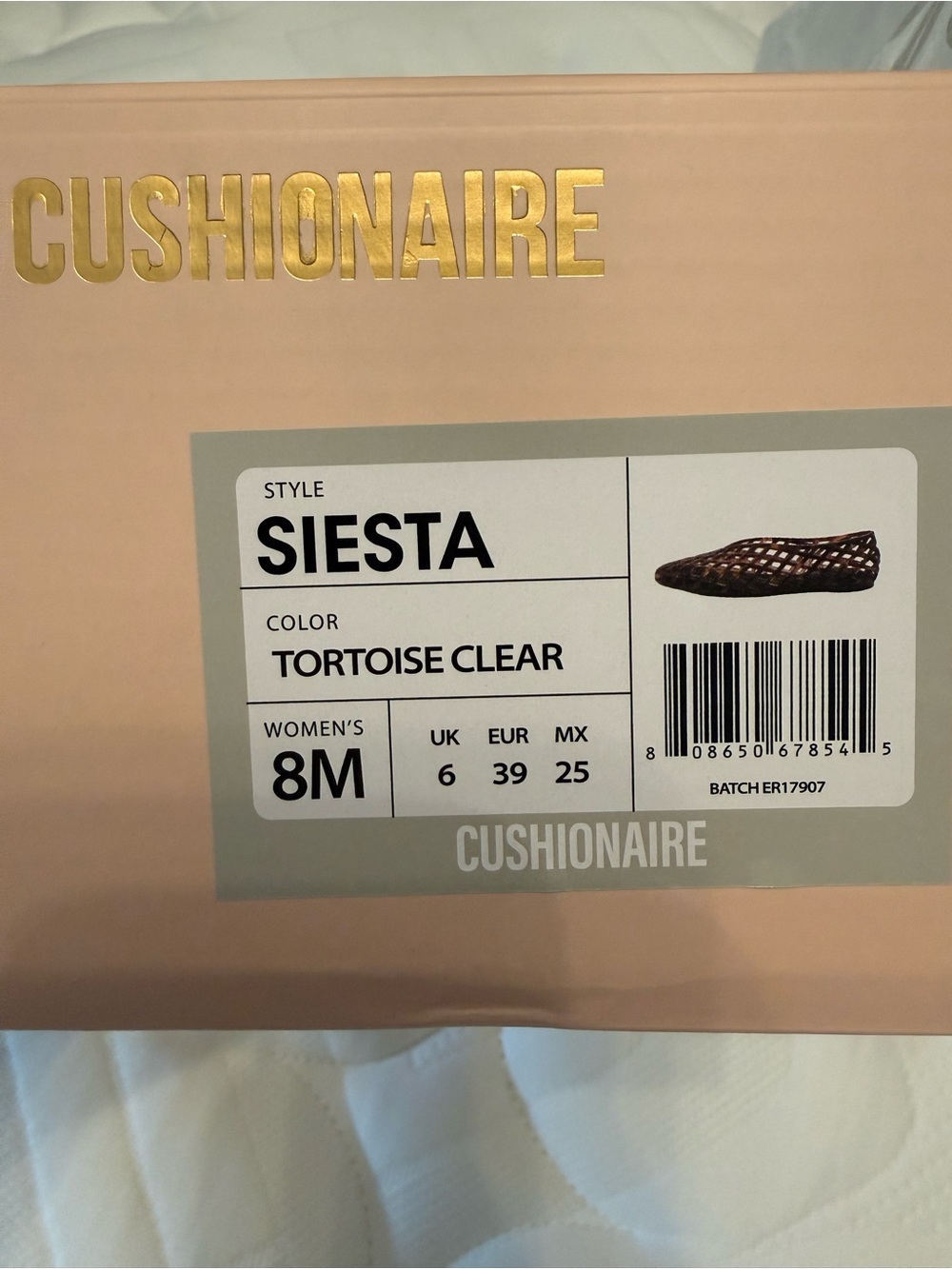 Cushionaire Women's Lattice Ballet Flats in Tortoiseshell Brown/clear - Picture 4 of 4